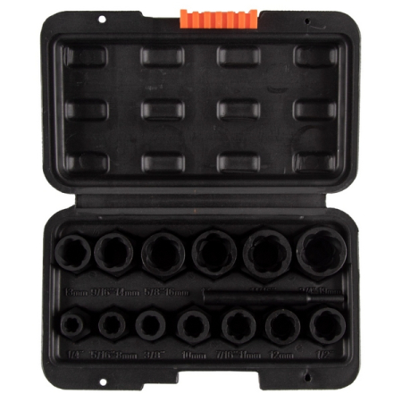 Набор торцевых головок для поврежденных гаек и болтов, 1/4"-3/4", 14 предметов, AFFIX AF10930014C