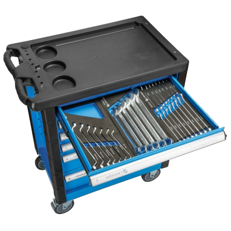 Набор инструментов в тележке, 171 предмет, HOEGERT HT7G052