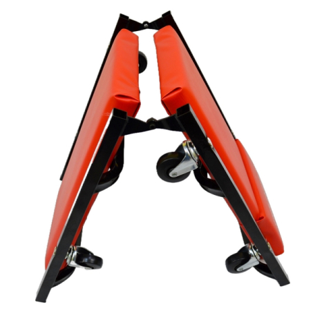 Лежак подкатной низкопрофильный складной, красный, Great Wolf GWC-3