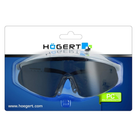 Очки защитные, стекла PC (темные), регулируемые, HOEGERT HT5K001