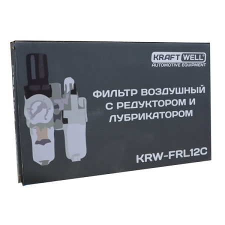 Фильтр-редуктор-лубрикатор, 1/2", KraftWell KRW-FRL12C