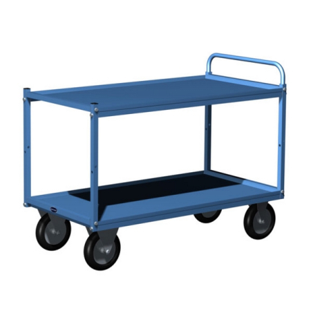 Тележка инструментальная открытая Titan с 2 полками, синяя, Ferrum 08.520-5015