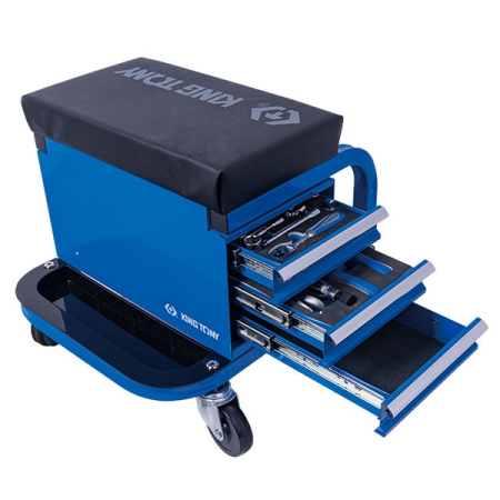 KING TONY 87C34-3B-B Сиденье на колесах ремонтное с 3 ящиками