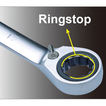 KING TONY 122A06MR01 Набор комбинированных трещоточных ключей, 8-17 мм, 6 предметов
