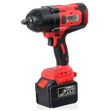 Гайковерт аккумуляторный ударный 1/2", 1500 Нм, 21 В, KraftWell KRW1500IW-E