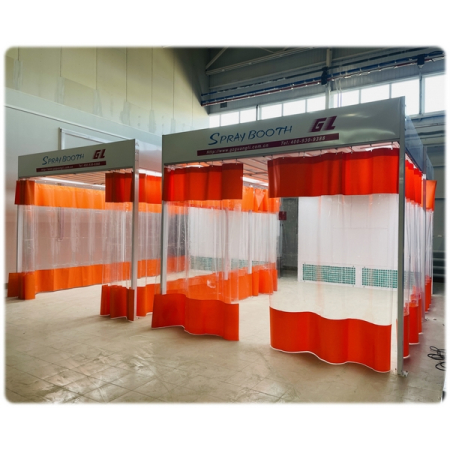 Пост подготовки к окраске с подогревом и верхним пленумом Guangli GL422