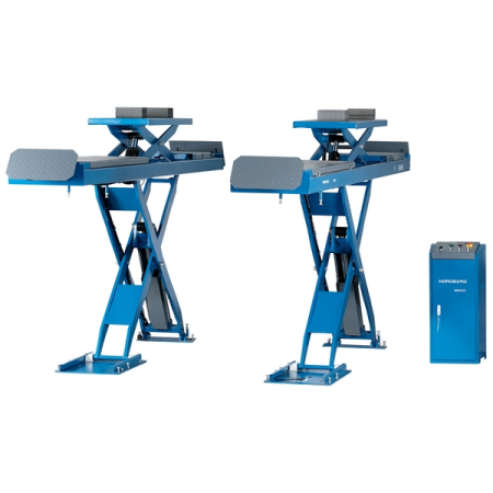 Nordberg N635-5,5B_380_H Подъемник ножничный электрогидравлический для сход-развала, 5.5 т, заглубляемый, 2 уровня, синий