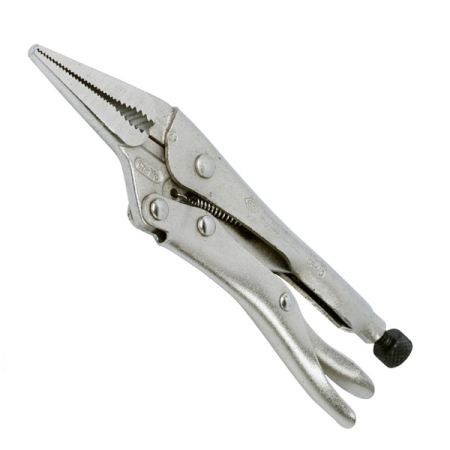 KING TONY 6315-06 Зажим с фиксатором 165 мм прямые удлиненные губки