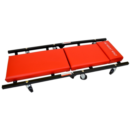 Лежак подкатной низкопрофильный складной, красный, Great Wolf GWC-3