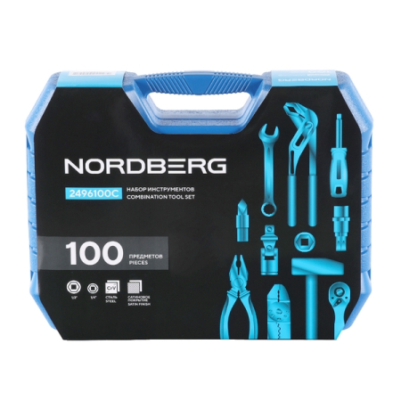 NORDBERG 2496100C Набор инструментов, 100 предметов, кейс