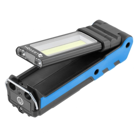Фонарь светодиодный 5W COB + 2x3W LED, раскладной, HOEGERT HT1E40