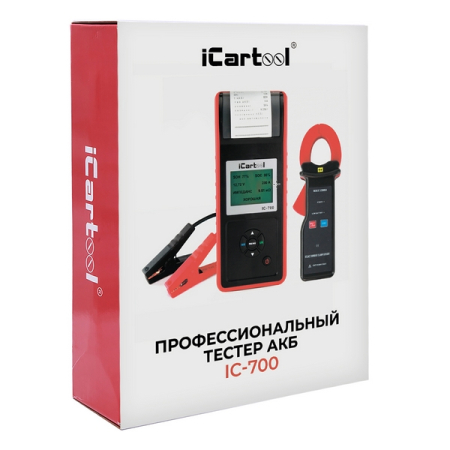 Тестер аккумуляторных батарей 12/24В iCartool IC-700 Тестер аккумуляторных батарей 12/24В iCartool IC-700