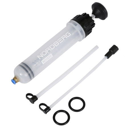 NORDBERG NO1520 Шприц для масла пластиковый с насадками, 200 мл