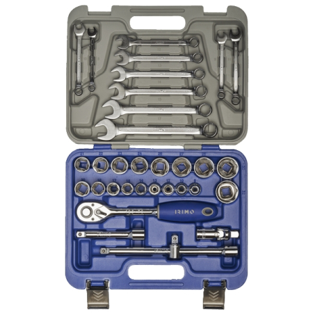 Набор головок 1/2" и ключей, 33 предмета, IRIMO 129-33W-4