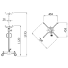 Стойка трансмиссионная гидравлическая, грузоподъемность 500 кг, WERTHER-OMA W109(604)