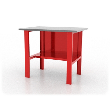 Верстак слесарный бестумбовый серии “L”, оцинкованная столешница, красный, Ferrum 01.001L-3000