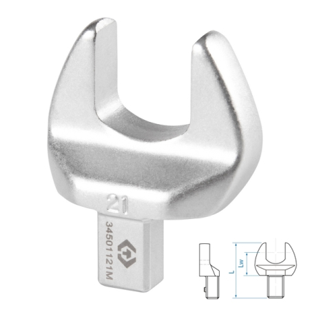 Насадка рожковая серии FIT, 21 мм, 9x12 мм KING TONY 34501121M