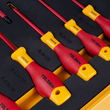 Набор инструментов диэлектрических, универсальный, 15 предметов, TOLSEN TTV82115