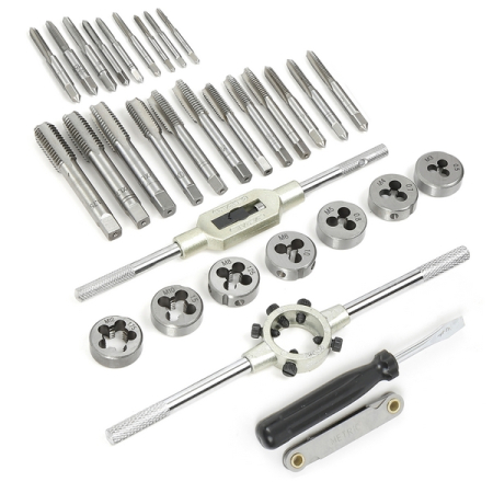 Набор метчиков и плашек, М3-М12, 32 предмета, Car-Tool CT-W032