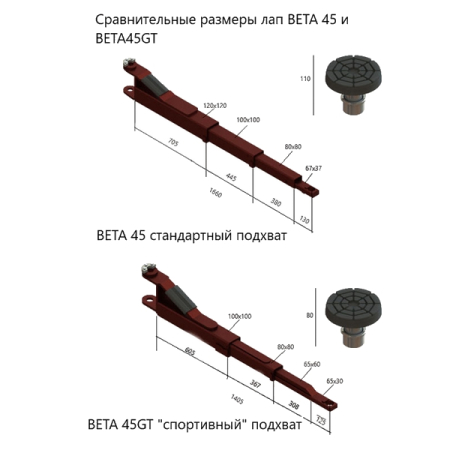 Подъемник автомобильный 2-стоечный электрогидравлический, 4,5т, 380В, темно-серый, BRIGHT BETA 45GT