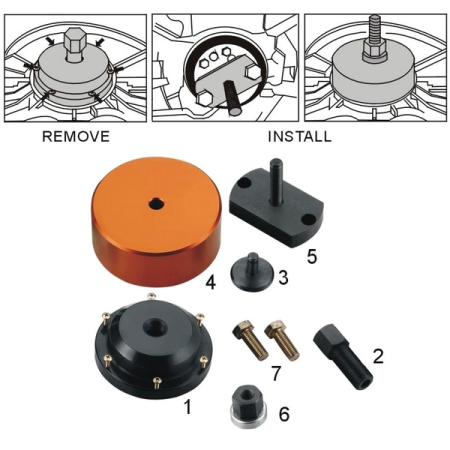 Набор приспособлений для замены заднего сальника коленвала BMW JTC-4209 Набор приспособлений для замены заднего сальника коленвала BMW JTC-4209