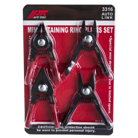 Набор мини-съемников стопорных колец, 4 предмета, JTC-3316