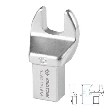 Насадка рожковая серии FIT, 15 мм, 14x18 мм KING TONY 34501215M