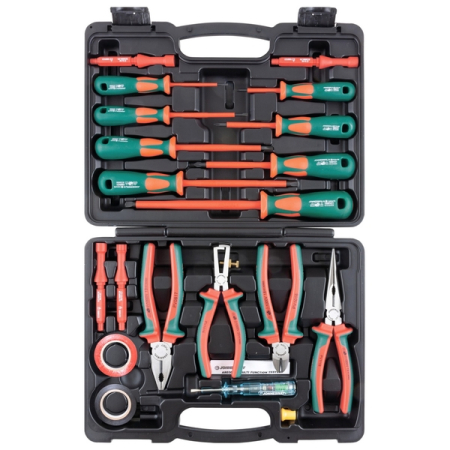 Набор диэлектрических отверток и шарнирно-губцевого инструмента, 20 предметов, Jonnesway PSV120S Набор диэлектрических отверток и шарнирно-губцевого инструмента, 20 предметов, Jonnesway PSV120S