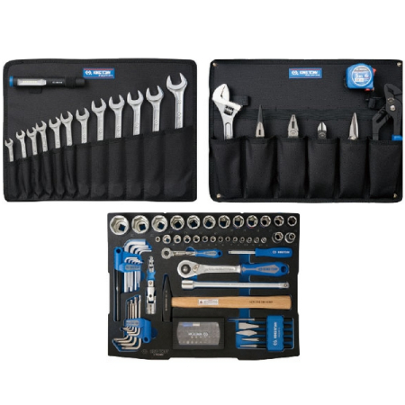 KING TONY 9052-002MRV Набор инструментов универсальный, пластиковый ящик, 112 предметов