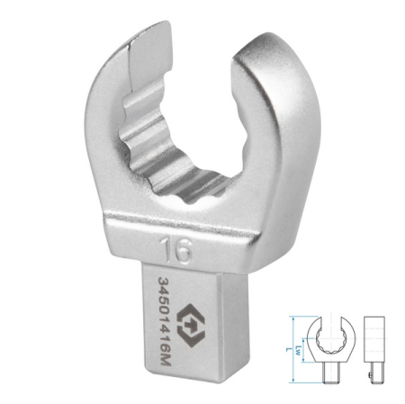 Насадка разрезная серии FIT, 16 мм, 9x12 мм KING TONY 34501416M