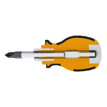 Отвертка крестовая GRIPro, Phillips PH2, 38 мм, силовая, TOLSEN TT20140