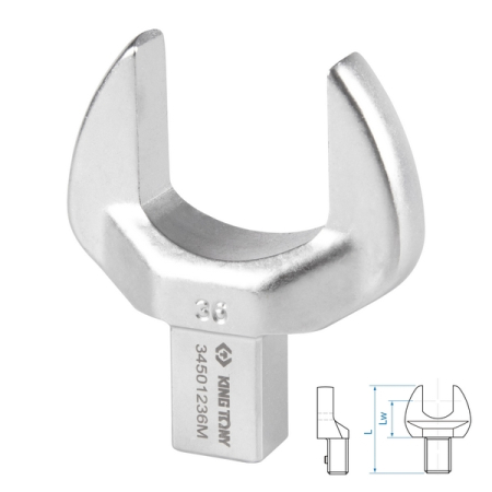 Насадка рожковая серии FIT, 36 мм, 14x18 мм KING TONY 34501236M