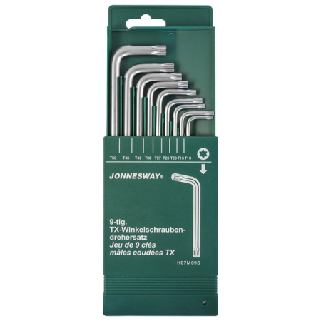 Набор ключей торцевых TORX T10-T50, 9 предметов, Jonnesway H07M09S