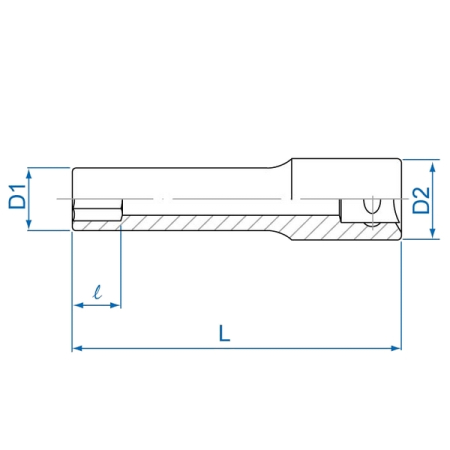 KING TONY 424514M Головка торцевая глубокая шестигранная 1/2", 14 мм, L=90 мм