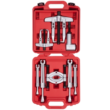 Съемник подшипников двухлапый в кейсе, 14 предметов Мастак 104-12015C