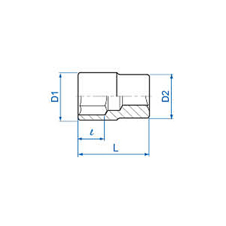 KING TONY 233504M Головка торцевая 1/4 дюйма шестигранная 04 мм