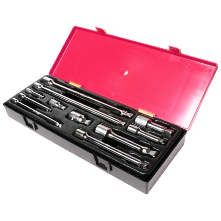 Набор удлинителей шарнирных 1/4", 3/8", 1/2", 11 предметов, в кейсе, JTC-K1112 Набор удлинителей шарнирных 1/4", 3/8", 1/2", 11 предметов, в кейсе, JTC-K1112