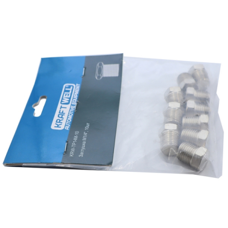 Заглушка пневматическая M1/4", 10 шт, KraftWell KRW-TP14M-10