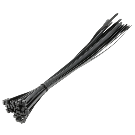 Нейлоновые стяжки 7,6x500 мм, 25 шт, черные, HOEGERT HT2C715