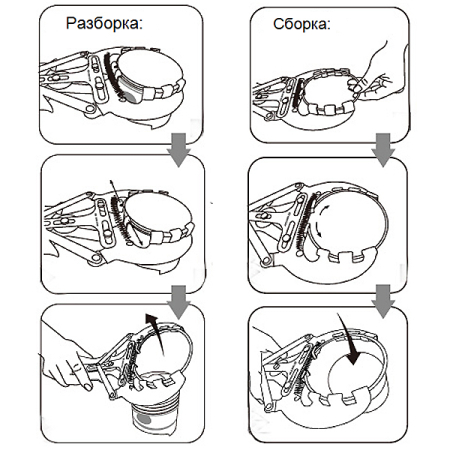 Пассатижи для снятия и установки поршневых колец 80-120 мм King Tony 9AP120