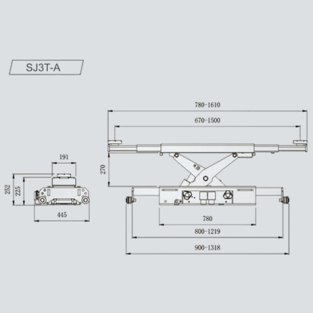 Траверса пневмогидравлическая, 3 т, SNIT SJ3T-A