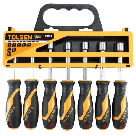 Набор торцевых отверток GRIPro, 6-12 мм, 7 предметов, TOLSEN TT20196