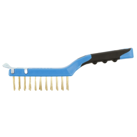 Щетка из латунной проволоки со скребком, 4x11, HOEGERT HT3B642