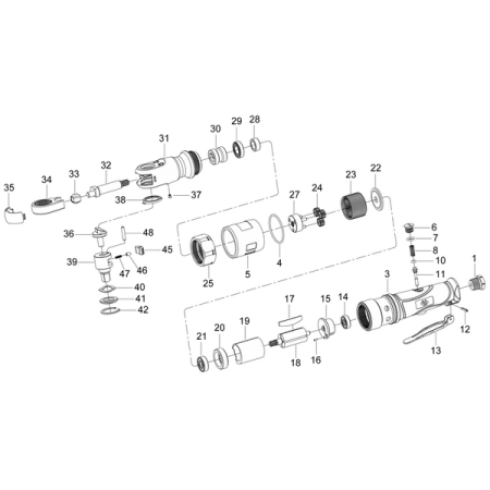Ремкомплект для пневматической трещотки 37334, 37434, лопасть ротора KING TONY 37434-A17