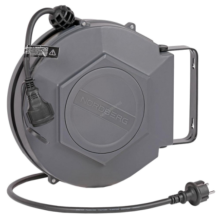 NORDBERG 2510-1,5 Удлинитель электрический на инерционной катушке, 10+1 м, 3x1,5 мм2