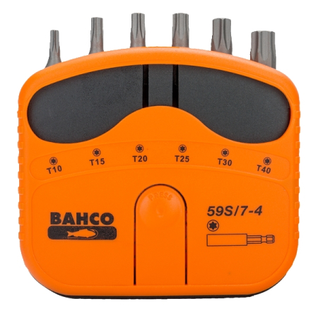 Набор вставок (бит) 1/4 дюйма TORX, 7 предметов, BAHCO 59S/7-4 Набор вставок (бит) 1/4 дюйма TORX, 7 предметов, BAHCO 59S/7-4