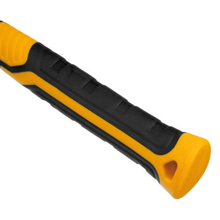 Киянка резиновая, 450 г, черно-белая, фибергласовая рукоятка, DENZEL 11102