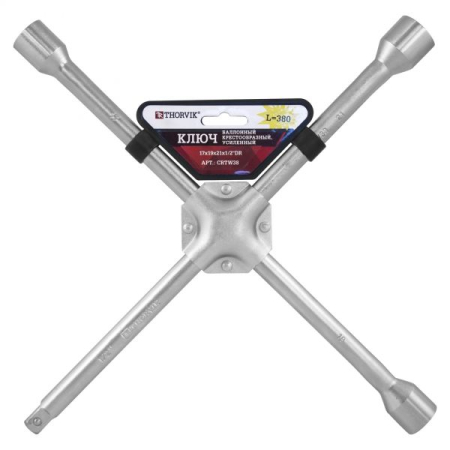 Ключ баллонный крестообразный, усиленный, 17x19x21x1/2"DR, 380 мм, Thorvik CRTW38
