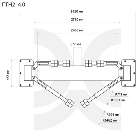 Подъемник автомобильный двухстоечный электрогидравлический, 4 т, СТАНКОИМПОРТ ПГН2-4.0 (380В)