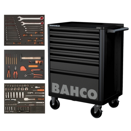 BAHCO 1472K7BKFF15SD Набор инструментов в черной тележке, 216 предметов